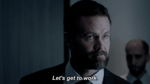 gif of a man saying 'let's get to work'