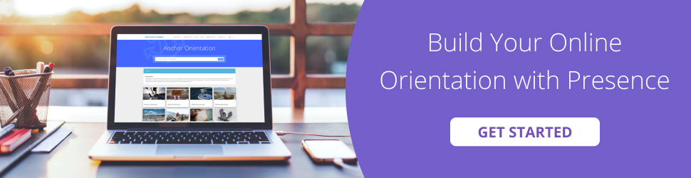 add with a link for 'building online orientation'