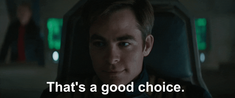 gif of a man saying 'that's a good choice'