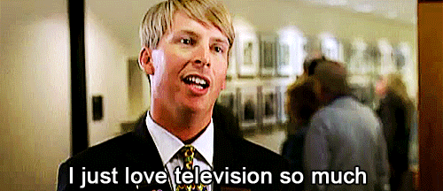 gif of Kenneth from 30 Rock saying 'I just love television so much'