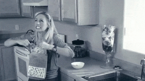 gif of a woman cleaning up for an informercial