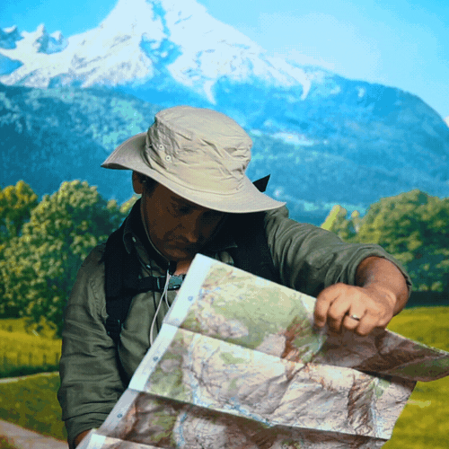 Guy with map gif