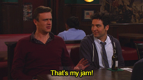 gif of Marshall from How I Met Your Mother excitedly saying 'that's my jam'