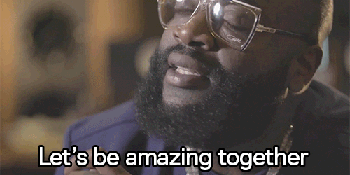 gif of a man saying 'let's be amazing together'