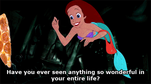 The Little Mermaid and Pizza gif