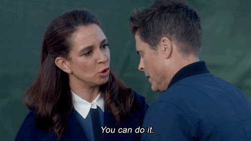 gif of Maya Rudolph saying 'you can do it'