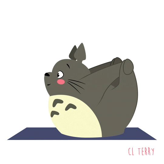 cute yoga gif