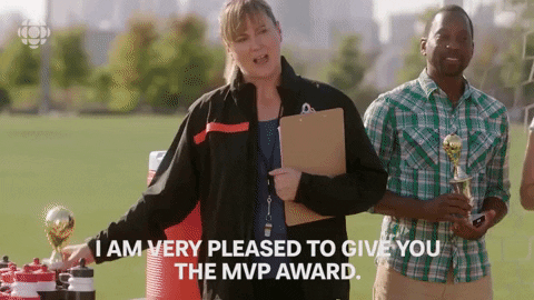 gif of a sports couch saying 'I am very pleased to give you the mvp award' to a parent