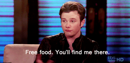 "Free food. You'll find me there." gif