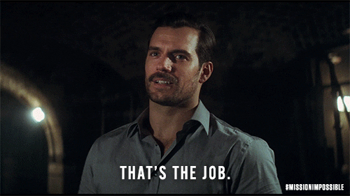 gif of a man saying 'that's the job'