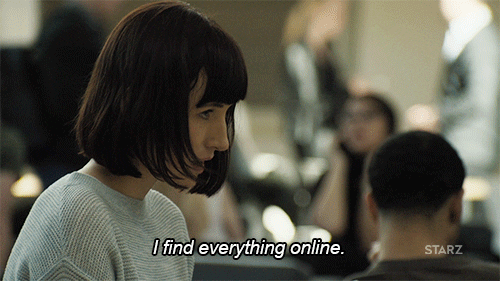 gif of a woman saying 'I find everything online'