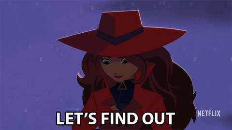 gif of Carmen Sandiego saying 'let's find out'