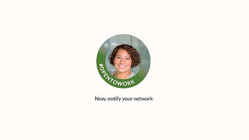 screenshot of a LinkedIn user's profile picture with #opentowork displayed around the circle