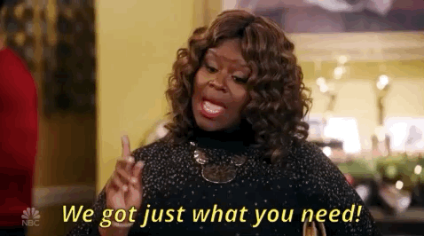 gif of Retta saying 'we got just what you need'