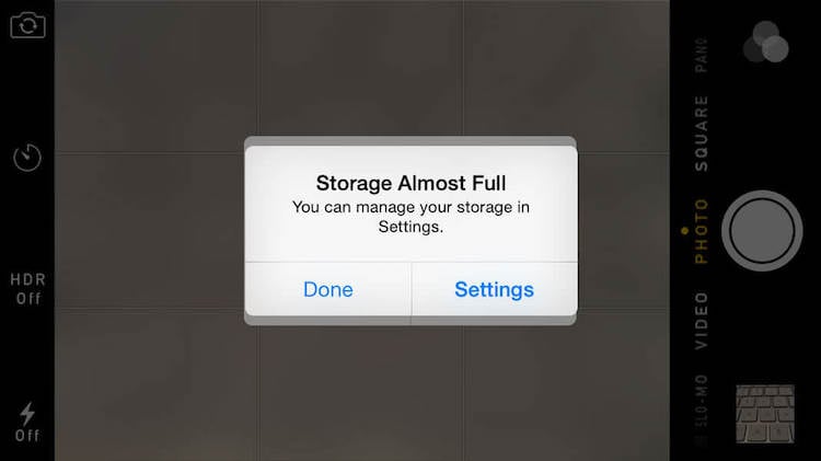 storage almost full