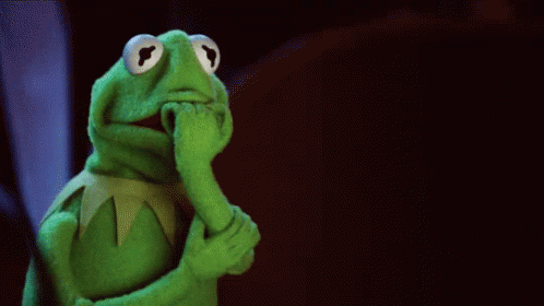 worried Kermit the Frog gif