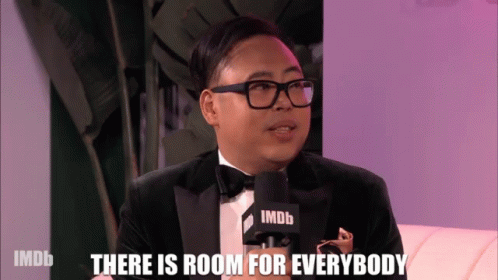 gif of a man saying 'there is room for everybody'