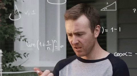 Man confused doing math