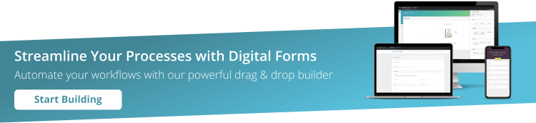 ad with a link for streamline your processes with digital forms