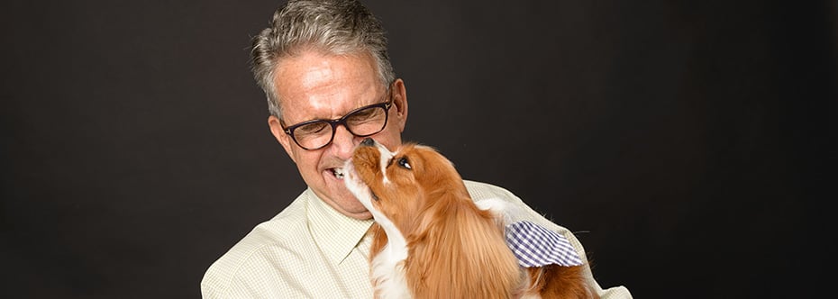 Professor Marc Gale and his dog, Oliver | University of Florida