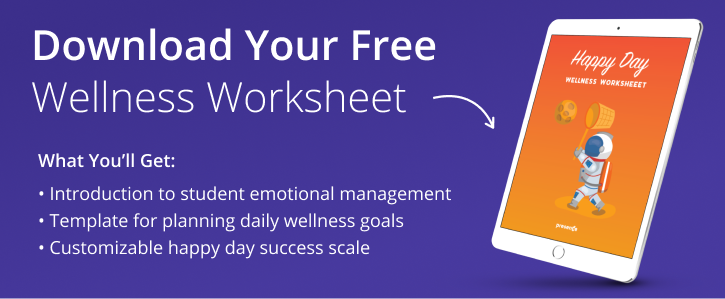ad with a link for 'download your free Wellness Worksheet'