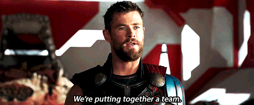 "We're putting together a team." Avengers gif
